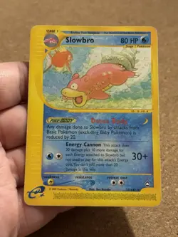 Slowbro 33/147 Set Aquapolis Rare Card Pokemon English Poor Played Original Card - Image 1