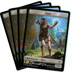 x4 Hero (0002) / Knight Double-Sided Token - Final Fantasy - MTG - NM/M - Image 1