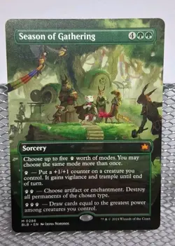Season of Gathering (Borderless) Bloomburrow Regular - Image 1