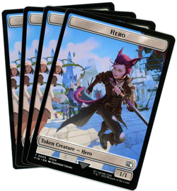 x4 Hero (0003) / Treasure Double-Sided Token - Final Fantasy - MTG - NM/M - Image 1