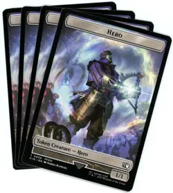 x4 Hero (0008) / Frog Double-Sided Token - Final Fantasy - MTG - NM/M - Image 1