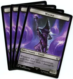 x4 Hero (0005) / Wizard (0015) Double-Sided Token - Final Fantasy - MTG - NM/M - Image 2