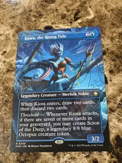 KIORA, THE RISING TIDE Magic MTG Foundations Borderless - Image 1