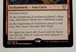 CURSE OF OBSESSION COMMANDER: MIDNIGHT HUNT MTG RED ENCHANTMENT RARE - NM - Image 3