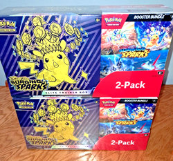 Lot of 2 Pokemon Surging Sparks Elite Trainer Box & Booster Bundle Costco 2 Pack - Image 1
