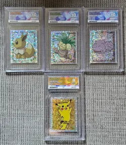 Merlin stickers pokemon eevee weezing exeggutor ace 10 pikachu gold ace 9 bundle - Image 1