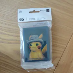 ⭐SEALED🔥 Pokemon X Van Gogh Museum Sleeves Pikachu with Grey Felt Hat - 65 - Image 1