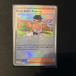 Pokemon Black Belt's Training Pokeball Reverse Holo Prismatic Evolutions 097/131 - Image 2