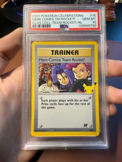 Pokemon Celebrations Here Comes Team Rocket! 15 PSA 10 - Image 1