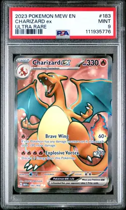 Charizard ex 183/165 PSA 9 MINT Sv: Scarlet & Violet 151 Holo Pokemon 2023 - Image 1