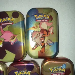 Empty Pokemon 151 Mini Tin Set Of F 5 NO PACKS Ghengar ETC - Image 3
