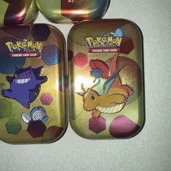 Empty Pokemon 151 Mini Tin Set Of F 5 NO PACKS Ghengar ETC - Image 4