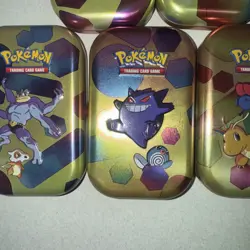 Empty Pokemon 151 Mini Tin Set Of F 5 NO PACKS Ghengar ETC - Image 5