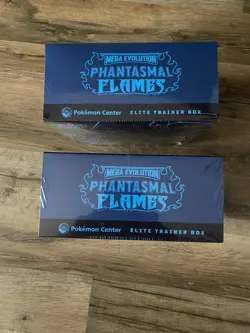 Pokemon Phantasmal Flames Pokemon Center Elite Trainer Box ETB Set of 2 Damaged* - Image 4