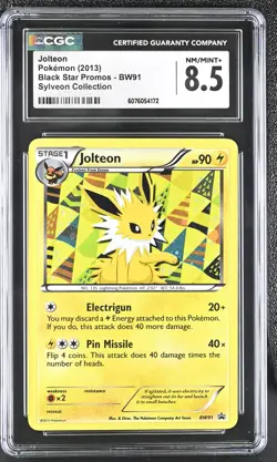 CGC 8.5 Jolteon 2013 Black Star Promos BW91 Holo Pokemon Card - Image 1