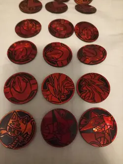 POKEMON OFFICIAL COIN BRAND HOLO STANDARD SIZE lot - Image 1
