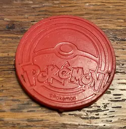 Pokemon TCG Official Acrylic Coin Damage Counter Red - Image 1