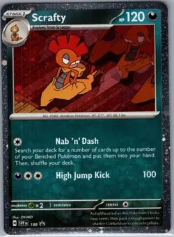 Scrafty SVP 188 - Pokemon TCG SV Black Star Promos - Cosmos Holo Promo (NM) - Image 1