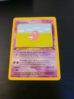 Slowpoke - 1st Edition - 55/62 - Rare - Fossil - Pokemon Card - NM - Image 1