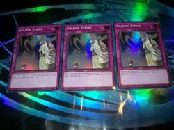 3x Solemn Strike 1st Edition Super Rare RA02-EN079 Yu-Gi-Oh! - Image 1
