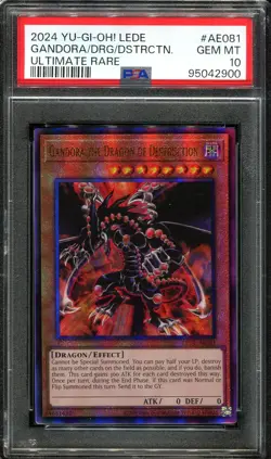 PSA 10 Gandora the Dragon of Destruction Ultimate Rare LEDE-AE081 Yugioh Card - Image 1