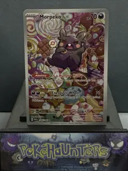Pokemon Card Morpeko 206/182 Paradox Rift Illustration Rare Light Play - Image 1