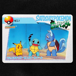 Pokemon Card Pikachu Squirtle Wartortle 112 Bandai Carddass 1998 Japanese F4105 - Image 2
