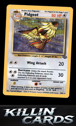 Pidgeot (8) 08/64 Pokemon Holo Rare Jungle Card MP - Image 1