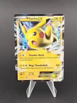 Pikachu EX Pokemon Card Holo Ultra Rare XY174 Black Star Promo T - Image 1