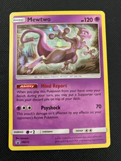 Mewtwo Holo SM214 Black Star Promo Pokemon Card - Image 1