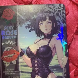 Hinata Hyuga NARUTO SEXY ROSE Goddess Anime Holo Waifu Girl Card - Image 2
