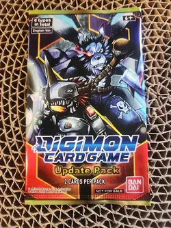 DIGIMON - UPDATE PACK - 2 CARDS PER PACK FACTORY SEALED 2022 English - Image 1