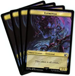 x4 Hero (0009) / Elemental Double-Sided Token - Final Fantasy - MTG - NM/M - Image 2