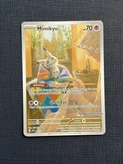Pokemon Center Mimikyu #75 Paldean Fates PC ETB EXCLUSIVE Stamp Black Star Promo - Image 1