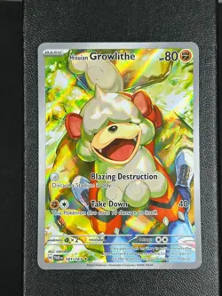 Pokemon - Hisuian Growlithe 181/167 Illustration Rare- Twilight Masquerade - NM - Image 1