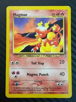 Pokemon TCG Magmar 40/111 Neo Genesis Unlimited HP - Image 1