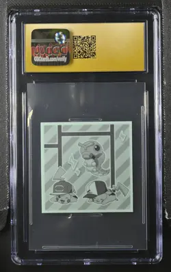 CGC 10 Pristine | Pokemon Japanese I Choose You! Ash's Pikachu Sticker #05 Lotte - Image 2