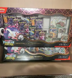 5X - Pokemon TCG Paldean Fates Great Tusk Iron Threads Ex Premium Collection - Image 1