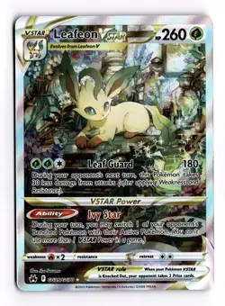 Pokemon TCG LEAFEON VSTAR GG35/GG70 Crown Zenith Galarian Gallery Holo Rare NM - Image 1