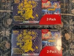 2x Pokemon SURGING SPARKS Elite Trainer Box ETB & Booster Bundle Costco 2 Pack - Image 1