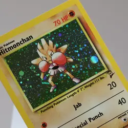 Pokemon TCG - Hitmonchan 8/130 Base Set 2 Holo Rare WOTC 1999 - EXC - Image 1