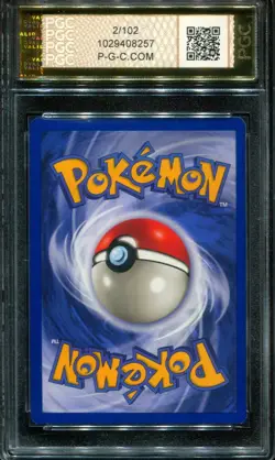 PGC 10 Blastoise 2/102 Base Set 1999 NO STAGE ERROR WOTC Pokemon Card - Image 2