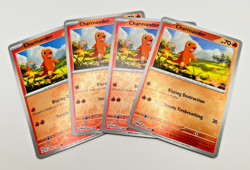 Pokemon Cards Paldean Fates Playset Charmander Reverse Holo 007/091 x4 4x - Image 1
