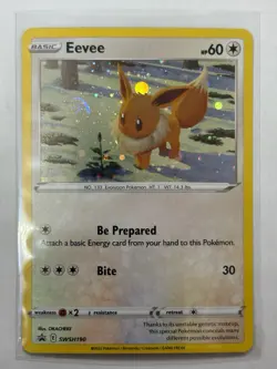 EEVEE Holo🔥SWIRL Black Star Promo SWSH190 Pokemon Card - Image 1