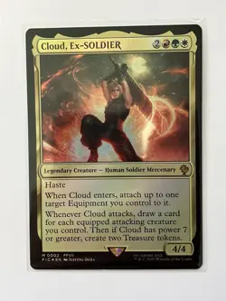 Cloud, Ex-SOLDIER Commander: Final Fantasy Foil MTG Magic The Gathering - Image 1
