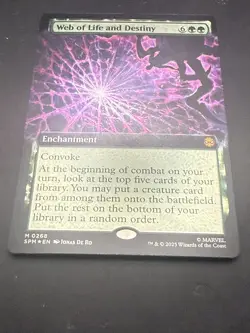 Web of Life and Destiny Extended Art MTG Spider-Man M0268 FOIL - Image 2