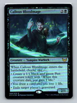 1x MTG -FOIL Callous Bloodmage (066) - Strixhaven School of Mages -STX -NM - Image 1