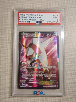 Latias EX (112 Full Art) 112/116 Plasma Freeze Holo Pokemon 2013 PSA 9 - Image 1