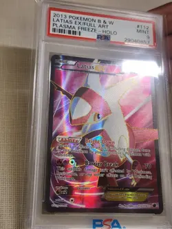 Latias EX (112 Full Art) 112/116 Plasma Freeze Holo Pokemon 2013 PSA 9 - Image 2