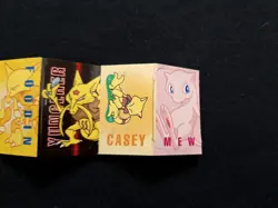 Mewtwo Mew Hypno Rare Sticker Book Seal Pokemon Nintendo Zukan Japanese Vintage - Image 2